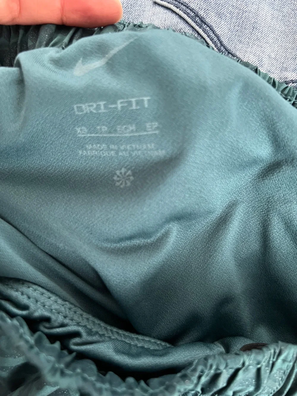 Nike Dri-FIT Teal Leopard Print Running Shorts Women’s XS Athletic Lined